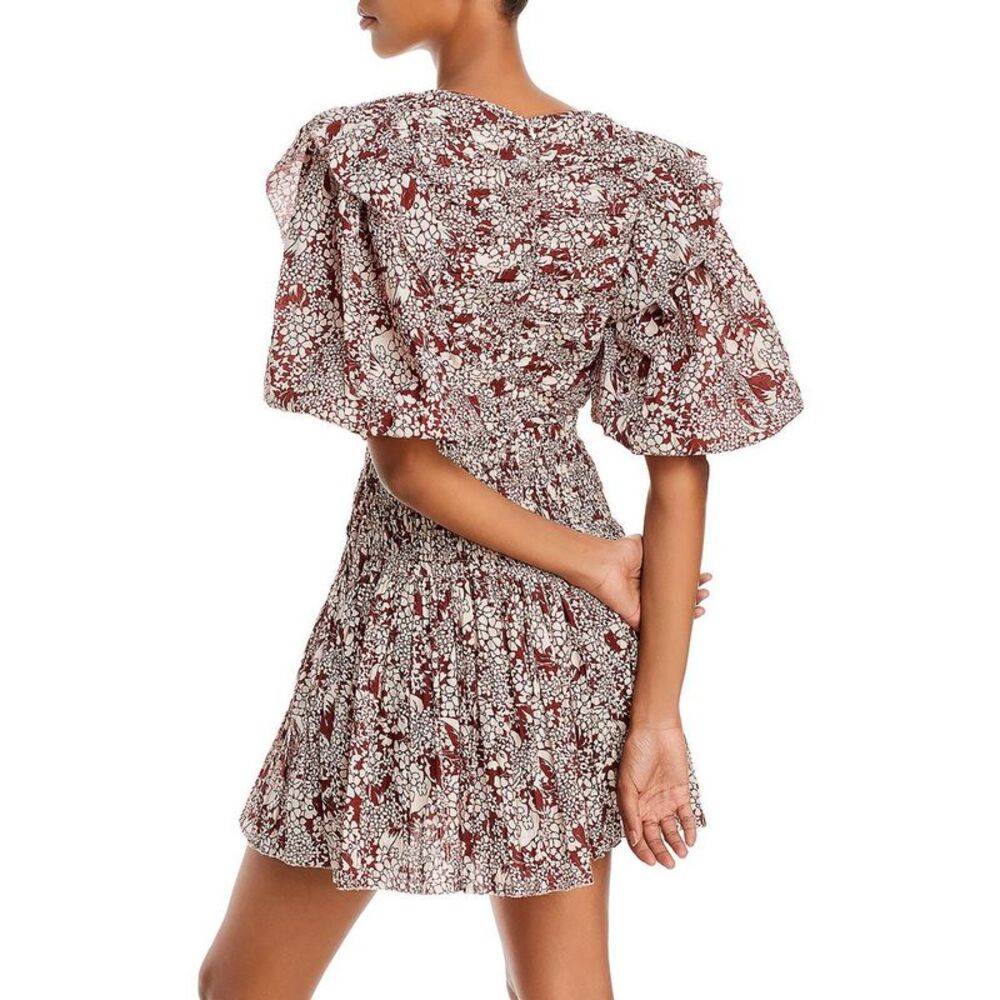 Sea New York Womens Priya Beige Printed Smocked Short Romper NWT - Picture 2 of 2
